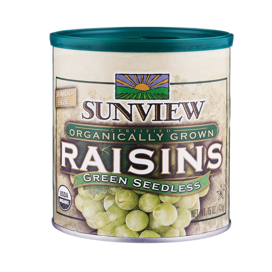 
            
                Load image into Gallery viewer, SUNVIEW ORGANIC GREEN RAISINS CANNED (3x15oz) (Tripac)
            
        