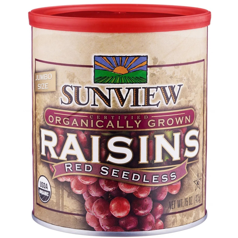 
            
                Load image into Gallery viewer, SUNVIEW ORGANIC RED RAISINS CANNED (3x15oz) (Tripac)
            
        