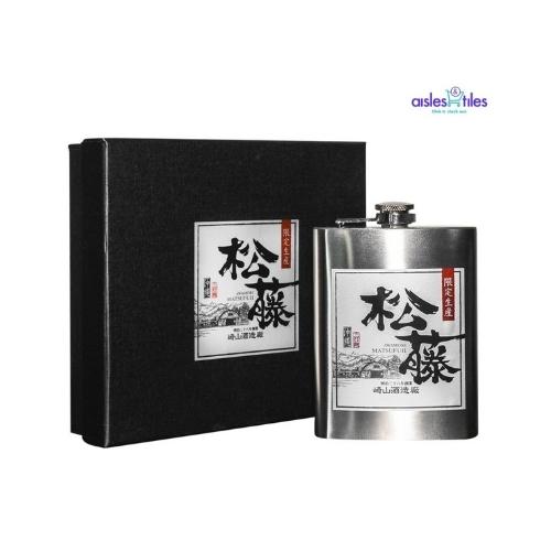 AWAMORI MATSUFUJI Premium Hip Flask Set 200ml/ABV 50% (Exclusive to Aisles and Tiles)