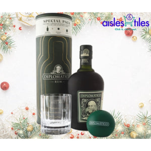 
            
                Load image into Gallery viewer, Diplomatico Reserva Exclusiva (700ml) Canister Gift Set with Old Fashioned glass and Ice Mould
            
        
