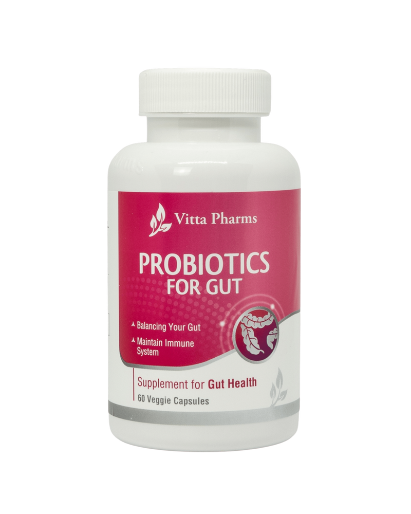 Vitta Pharms Probiotics for Gut (60 Capsules) (2 Bottles Twin Bundle)