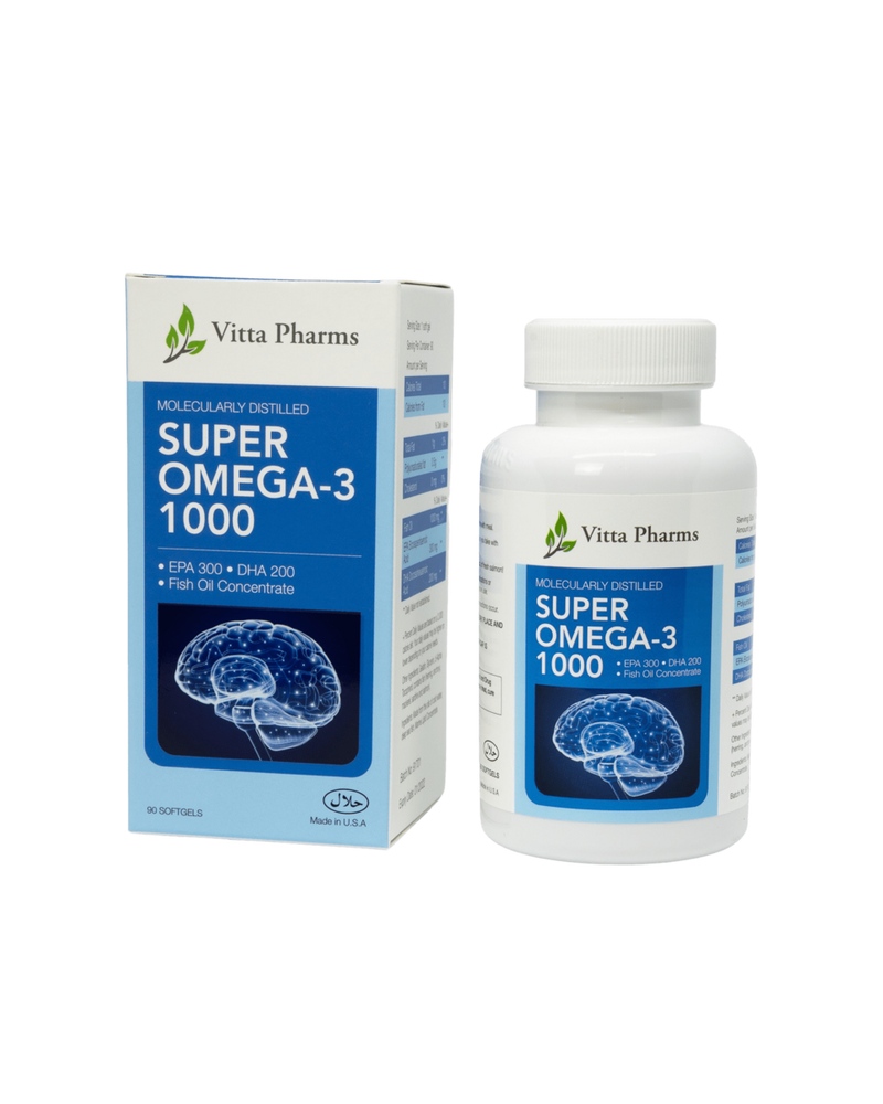 
            
                Load image into Gallery viewer, Vitta Pharms SUPER OMEGA-3 1000MG (60 Capsules)
            
        