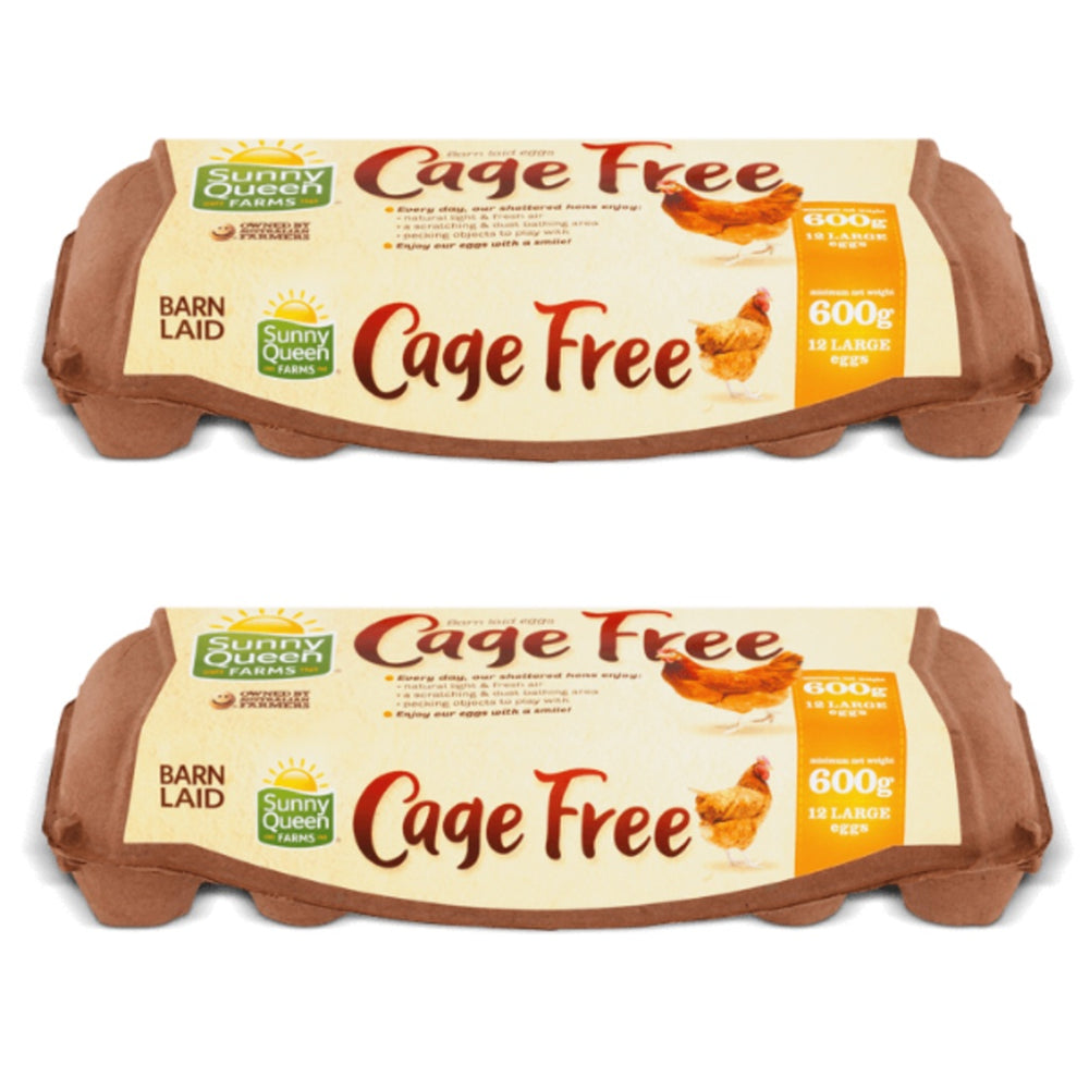 Sunny Queens CAGE FREE EGGS LARGE 24'S - 600G