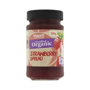 Macro Organic Strawberry Jam (3x250g) Tripac