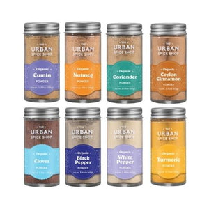 
            
                Load image into Gallery viewer, The Urban Spice Shop Organic Spice Powder Set (8 Bottles)
            
        